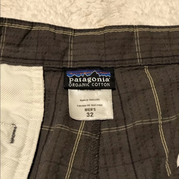 Patagonia Men’s Organic Shorts - Brown Check Sz 32 - Picture 8 of 9